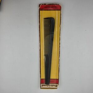 Vintage The Professional Unbreakable Black Comb Barber‎ Hair Styling Tool NOS